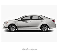 Load image into Gallery viewer, Toyota Camry lower panel door stripes vinyl graphics and decals kits 2012 1017 - &quot;Camry Stripes&quot;