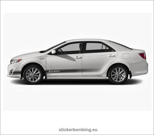 Toyota Camry lower panel door stripes vinyl graphics and decals kits 2012 1017 - "Camry Stripes"