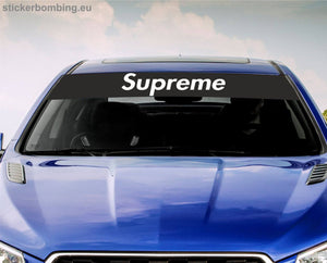 Universal Windshield Banner Decal "Supreme" Black Edition