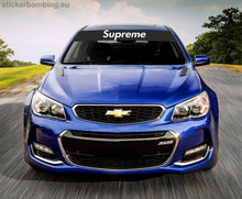 Load image into Gallery viewer, Universal Windshield Banner Decal &quot;Supreme&quot; Black Edition