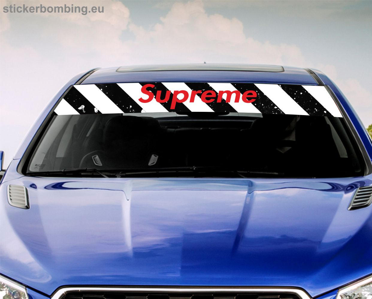 Car front windshield sticker tide brand Supreme front and rear gear  universal car sticker personality trend