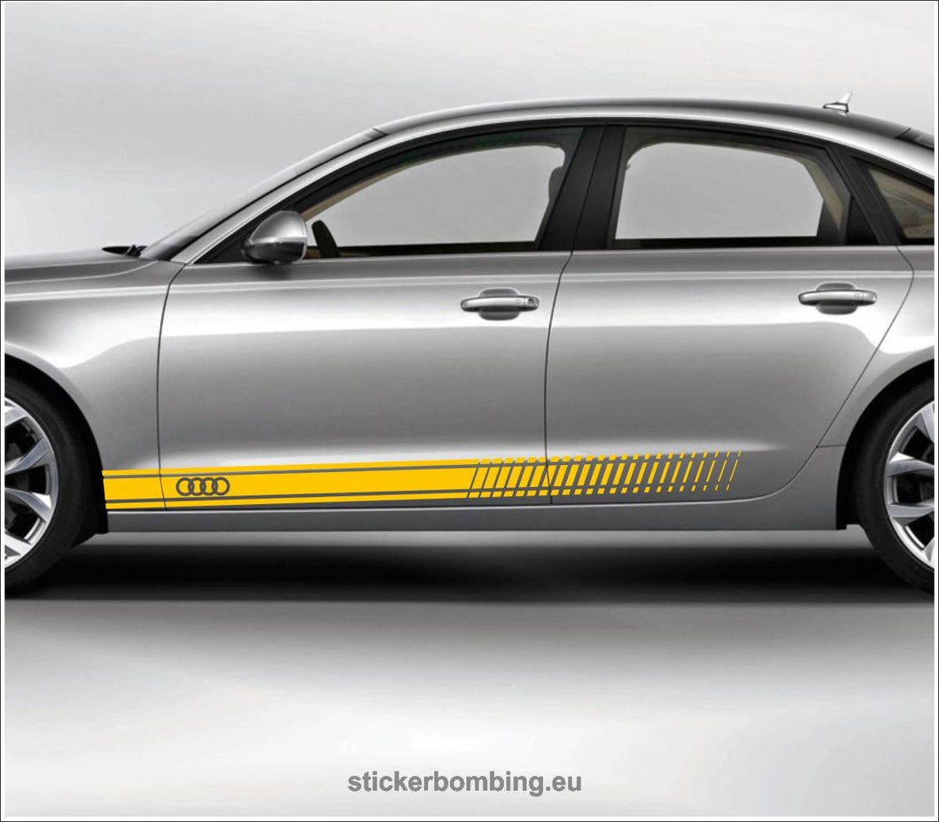 Audi A6  lower panel door stripes vinyl graphics and decals kits - 