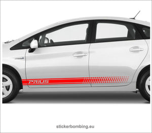 Toyota Prius lower panel door stripes vinyl graphics and decals kits 2013 2017 - "Prius Stripes"