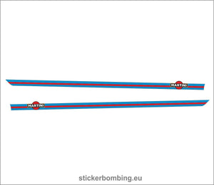 Volkswagen Golf MK 7  lower panel door stripes vinyl graphics and decals kits "Martini Racing"