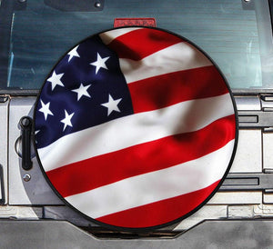 Tire Cover American Flag-Premium quality-Full Ecological Leather
