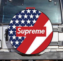Load image into Gallery viewer, Tire Cover American Flag Supreme-Premium quality-Full Ecological Leather