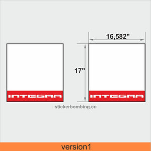 Stickers Track Racing Numbers Door stickers set -"Kanjozoku Honda Integra"version1