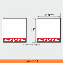 Load image into Gallery viewer, Stickers Track Racing Numbers Door stickers set -&quot;Kanjozoku Honda Civic&quot;version3