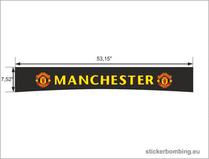 Universal Windshield Banner Decal "Manchester United" Black Edition