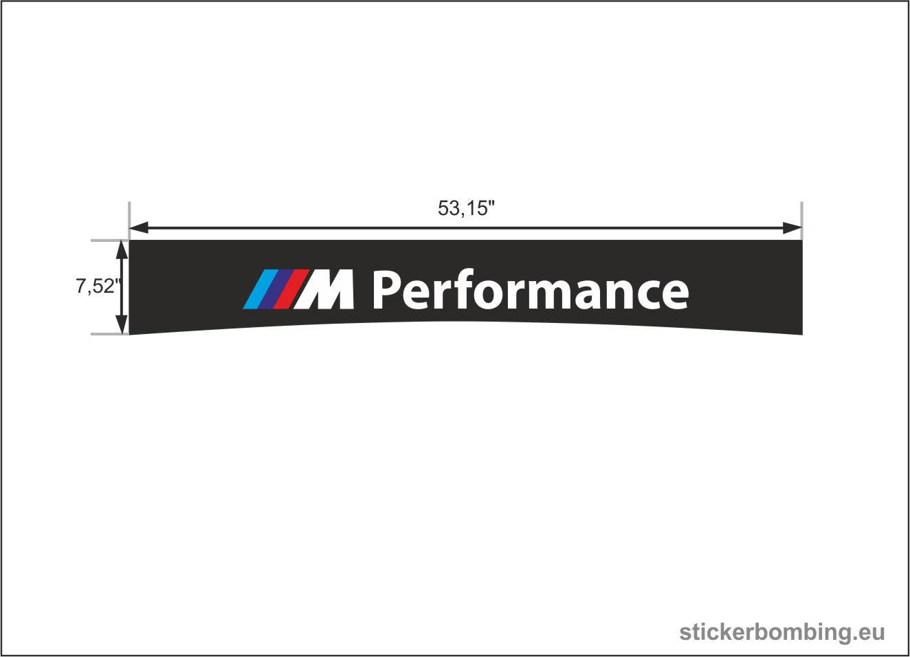 Universal Windshield Banner Decal Bmw M Performance