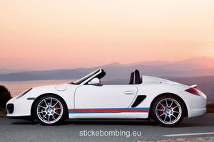 Porsche Boxster Spyder 987 Martini 2012-2016 - Rally car graphics kit decals - Vehicle Car graphics