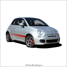 Load image into Gallery viewer, Fiat 500 graphics kit decals &quot;Racing stripe Fiat 500&quot;