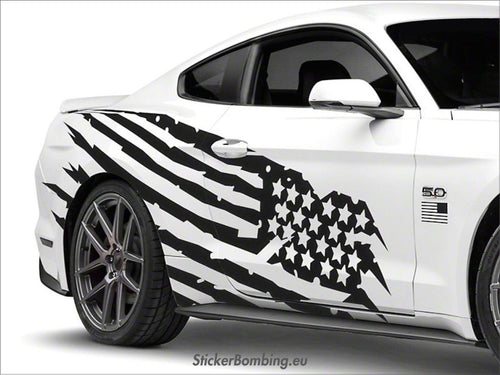 Ford Mustang Black Matt  Patriotic Styling 