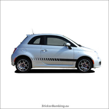 Load image into Gallery viewer, Fiat 500 graphics kit decals &quot;Racing stripe Fiat 500&quot;