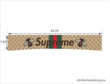 Load image into Gallery viewer, Universal Windshield Banner Decal Gucci X Supreme