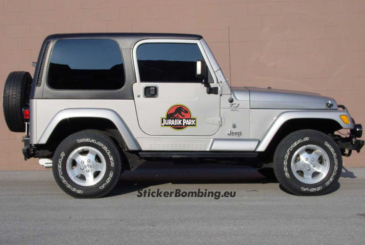 Jeep Wrangler Jurassic Park Door Set Decal StickerBombing.eu