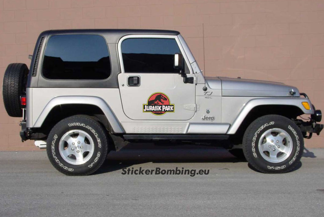 Jeep Wrangler Jurassic Park Door Set Decal