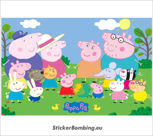 Peppa pig Wallpaper for kid's room wallpaper decal Version2