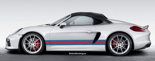 Porsche 718 Martini Racing side stripe graphic decal