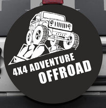 Load image into Gallery viewer, Universal tire cover &amp; wheel cover for Jeep Wrangler - &quot;4x4 Adventure Off Road&quot;--Premium quality-Full Ecological Leather