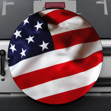 Load image into Gallery viewer, Universal tire cover &amp; wheel cover for Jeep Wrangler - &quot;American Flag&quot;