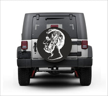 Load image into Gallery viewer, Universal tire cover &amp; wheel cover for Jeep Wrangler - &quot;Abraham Lincoln&quot; Jeep Gift Abraham Lincoln version 2-Premium quality-Full Ecological Leather