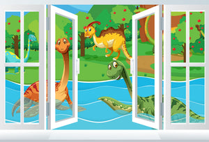 Kids wallpaper - Dino Wallstickers - Kids Room - Nursery Wall Decals - Dinosaur