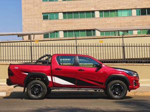Stickers set for Toyota hilux decals for red cars-"Gazoo Racing Stripes"2018-2020-Car Graphics Set