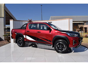 Stickers set for Toyota hilux decals for red cars-"Gazoo Racing Stripes"2018-2020-Car Graphics Set