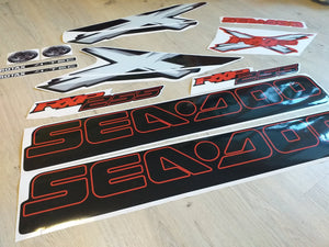 Stickers set for Sea-doo Rxp 255 Black Red-Graphic decals kit-Stickers set for sea-doo rxp 255 black red