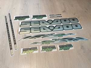 Stickers set for Sea-doo Rxp 215 Supercharged Green-model 2004-2007 Graphics decals kit