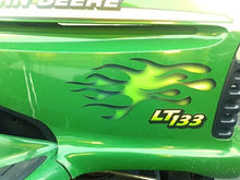 Load image into Gallery viewer, Stickers set for John Deere Mini Tractor &quot;Flames-racing style&quot; Graphic decals kit