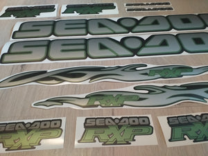 Stickers set for Sea-doo Rxp 215 Supercharged Green-model 2004-2007 Graphics decals kit