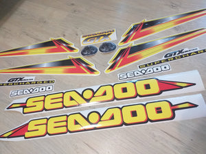 Stickers set for Sea-doo Gtx Sc 185 Supercharged -model 2004-2005 Graphics decals kit