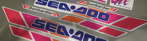 Stickers set for Sea-doo Gtx Bombardier 1993 -Graphics decals kit-1993- Sea-doo gtx