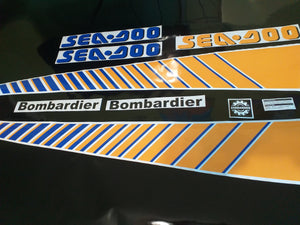Stickers set for Sea-doo SP Bombardier 1990-1991-Graphics decals kit- Sea-doo Sp